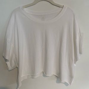 Aerie Cropped White Top